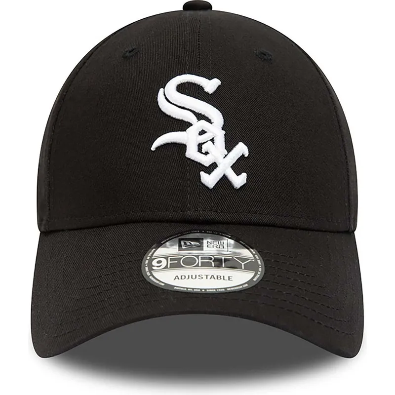 czapki-curva-czarny-tasma-regulowana-9forty-team-side-patch-chicago-white-sox-mlb-new-era