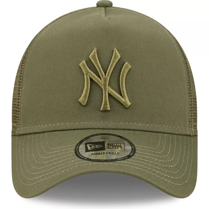 new-era-green-logo-a-frame-tonal-mesh-new-york-yankees-mlb-green-trucker-hat