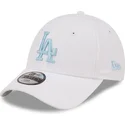 biala-zakrzywiona-regulowana-czapka-z-niebieskim-logo-dla-dzieci-9forty-league-essential-los-angeles-dodgers-mlb-od-new-era
