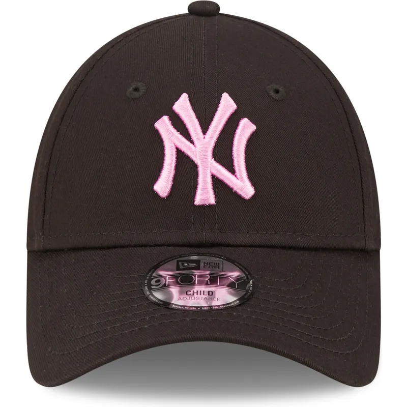 czapki-curva-czarny-tasma-regulowana-dla-dziecka-rosa-9forty-league-essential-new-york-yankees-mlb-new-era