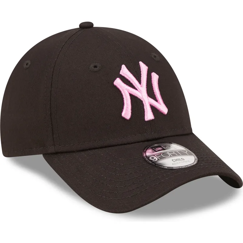 czapki-curva-czarny-tasma-regulowana-dla-dziecka-rosa-9forty-league-essential-new-york-yankees-mlb-new-era