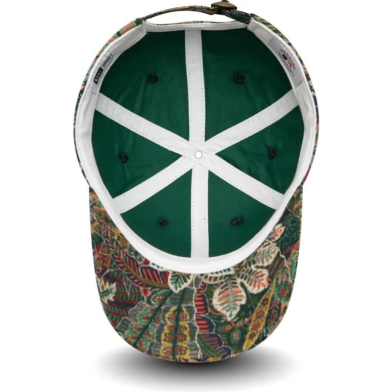 czapki-curva-zielony-tasma-regulowana-9forty-all-over-print-floral-new-york-yankees-mlb-new-era