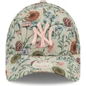 czapki-curva-bezowy-tasma-regulowana-9forty-all-over-print-floral-new-york-yankees-mlb-new-era