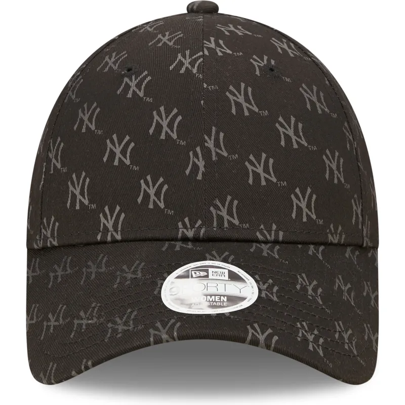 czarna-regulowana-czapka-z-daszkiem-dla-kobiet-9forty-monogram-new-york-yankees-mlb-new-era