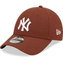 czapki-curva-brazowy-tasma-regulowana-9forty-linen-new-york-yankees-mlb-new-era