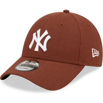 Regulowana, brązowa czapka z daszkiem 9FORTY Linen New York Yankees MLB od New Era