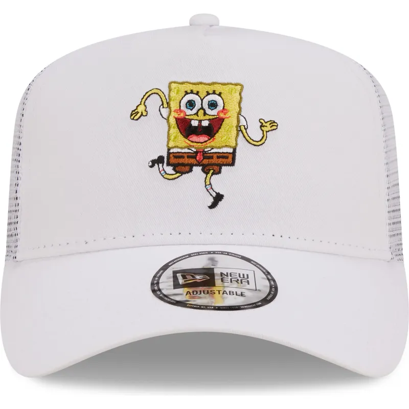 czapki-curva-bialy-snapback-a-frame-bob-esponja-new-era