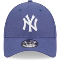 czapki-curva-niebieski-tasma-regulowana-9forty-linen-new-york-yankees-mlb-new-era