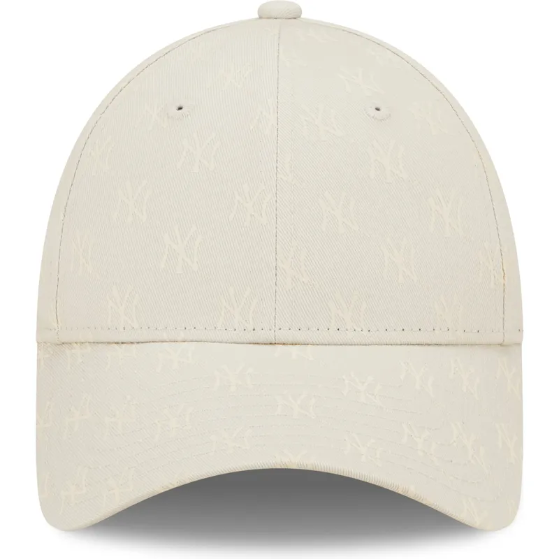 bezowa-regulowana-czapka-z-daszkiem-dla-kobiet-9forty-monogram-new-york-yankees-mlb-new-era
