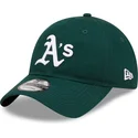 zielona-zakrzywiona-regulowana-czapka-9twenty-league-essential-oakland-athletics-mlb-marki-new-era