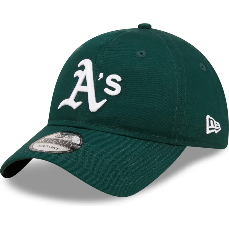 czapki-curva-zielony-tasma-regulowana-9twenty-league-essential-oakland-athletics-mlb-new-era