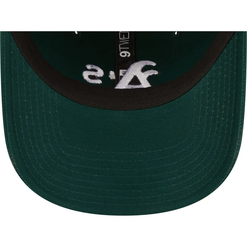 czapki-curva-zielony-tasma-regulowana-9twenty-league-essential-oakland-athletics-mlb-new-era