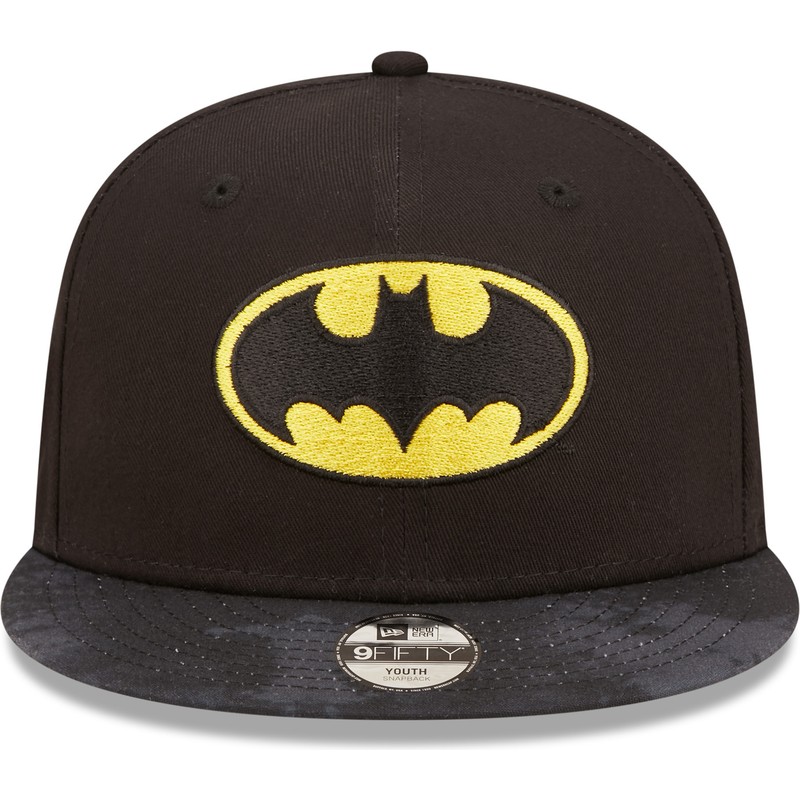 new-era-flat-brim-youth-9fifty-dc-comics-batman-black-snapback-cap