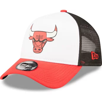 Biała, czarna i czerwona czapka typu trucker A Frame Team Colour Chicago Bulls NBA od New Era