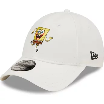 New Era Curved Brim 9FORTY SpongeBob SquarePants White Adjustable Cap