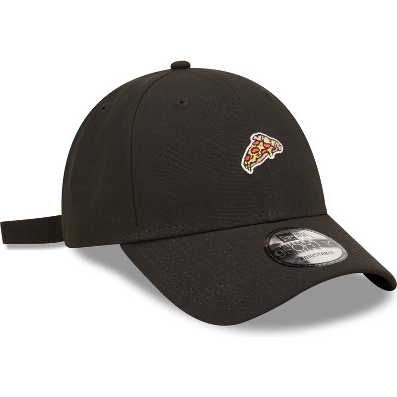 new-era-curved-brim-pizza-have-a-slice-9forty-food-icon-black-adjustable-cap