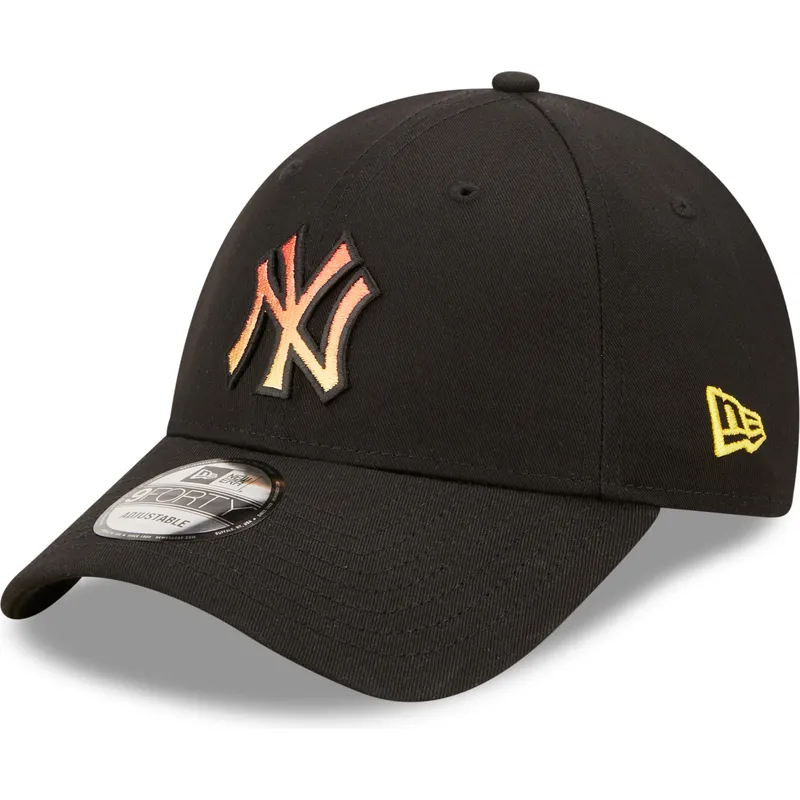 czarna-regulowana-czapka-z-zakrzywionym-daszkiem-z-pomaranczowym-logo-9forty-gradient-infill-new-york-yankees-mlb-new-era