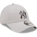 czapki-curva-szary-tasma-regulowana-9forty-seasonal-infill-new-york-yankees-mlb-new-era