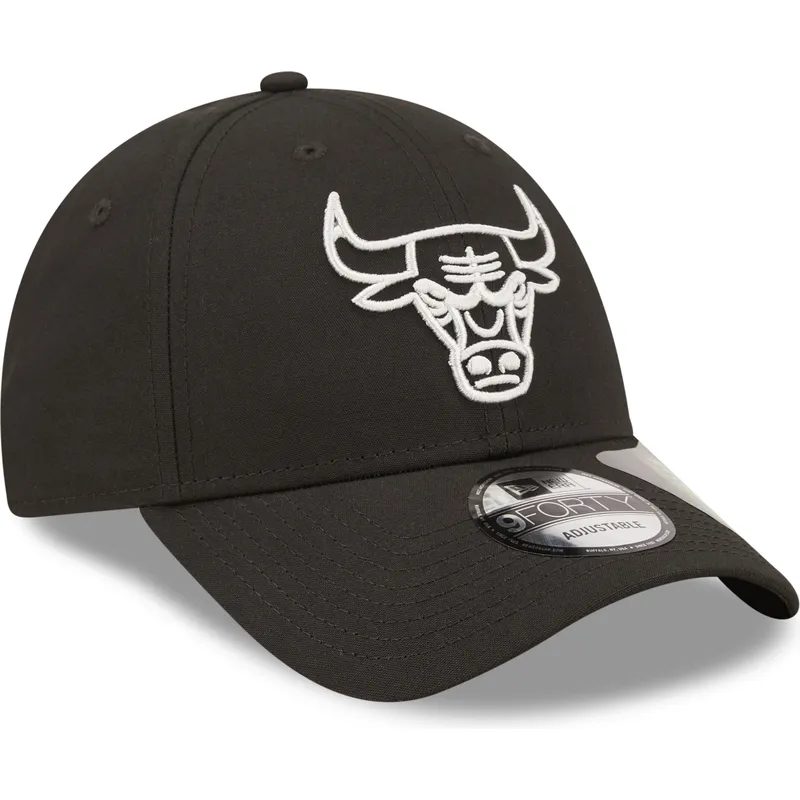 czarna-regulowana-czapka-z-zakrzywionym-daszkiem-9forty-repreve-monochrom-chicago-bulls-nba-new-era
