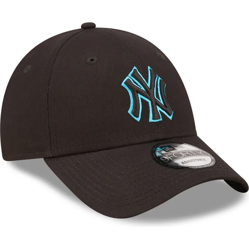 czapki-curva-czarny-tasma-regulowana-9forty-neon-outline-new-york-yankees-mlb-new-era