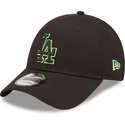 czapki-curva-czarny-tasma-regulowana-9forty-neon-outline-los-angeles-dodgers-mlb-new-era