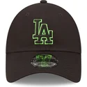 czapki-curva-czarny-tasma-regulowana-9forty-neon-outline-los-angeles-dodgers-mlb-new-era