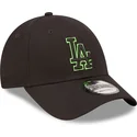 czapki-curva-czarny-tasma-regulowana-9forty-neon-outline-los-angeles-dodgers-mlb-new-era