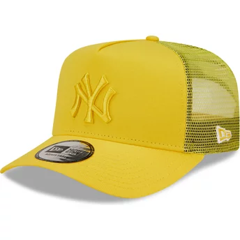 Żółta czapka trucker z żółtym logo A Frame Tonal Mesh New York Yankees MLB od New Era