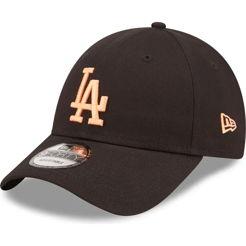 czapki-curva-czarny-tasma-regulowana-9forty-league-essential-los-angeles-dodgers-mlb-new-era