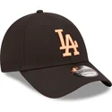 czapki-curva-czarny-tasma-regulowana-9forty-league-essential-los-angeles-dodgers-mlb-new-era