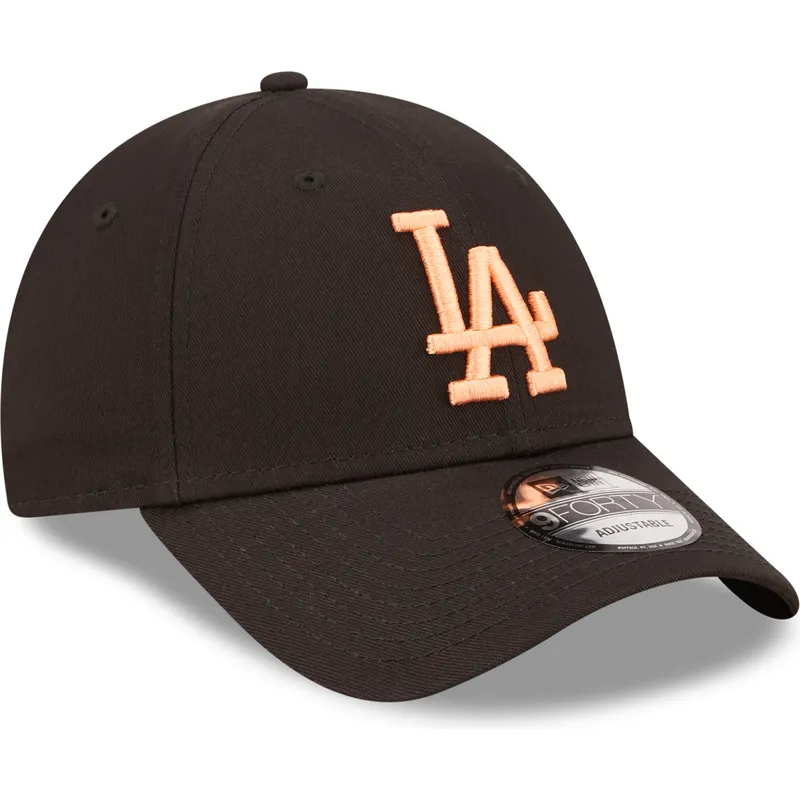 czapki-curva-czarny-tasma-regulowana-9forty-league-essential-los-angeles-dodgers-mlb-new-era