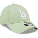 new-era-curved-brim-9forty-league-essential-los-angeles-dodgers-mlb-light-green-adjustable-cap