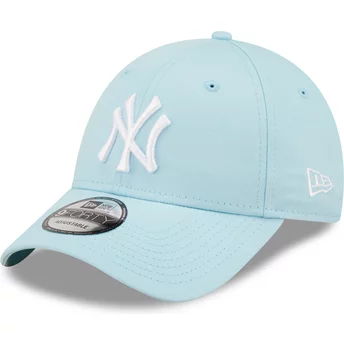 Niebieska regulowana czapka z łukowatym daszkiem 9FORTY League Essential z New York Yankees MLB od New Era