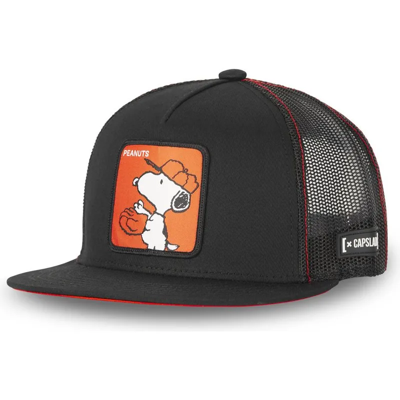 czapki-plana-czarny-snapback-snoopy-orzeszki-ziemne-capslab czapki-plana-czarny-snapback-snoopy-orzeszki-ziemne-capslab