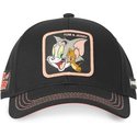 capslab-curved-brim-tom-and-jerry-tj3-looney-tunes-black-adjustable-cap