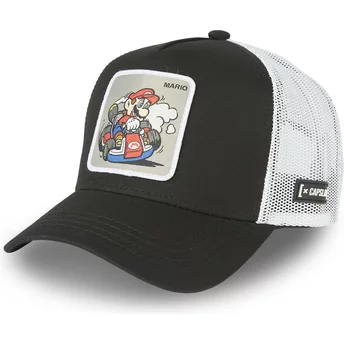 Czarna i biała czapka trucker Mario Kart DRI2 Super Mario Bros. od Capslab