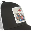 capslab-mario-kart-dri2-super-mario-bros-black-and-white-trucker-hat