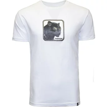 Biała koszulka z krótkim rękawem z panterą Black Panther Big Cat The Farm od Goorin Bros.