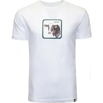 Biała koszulka z krótkim rękawem z wizerunkiem krowy Cash Melk The Farm od Goorin Bros.