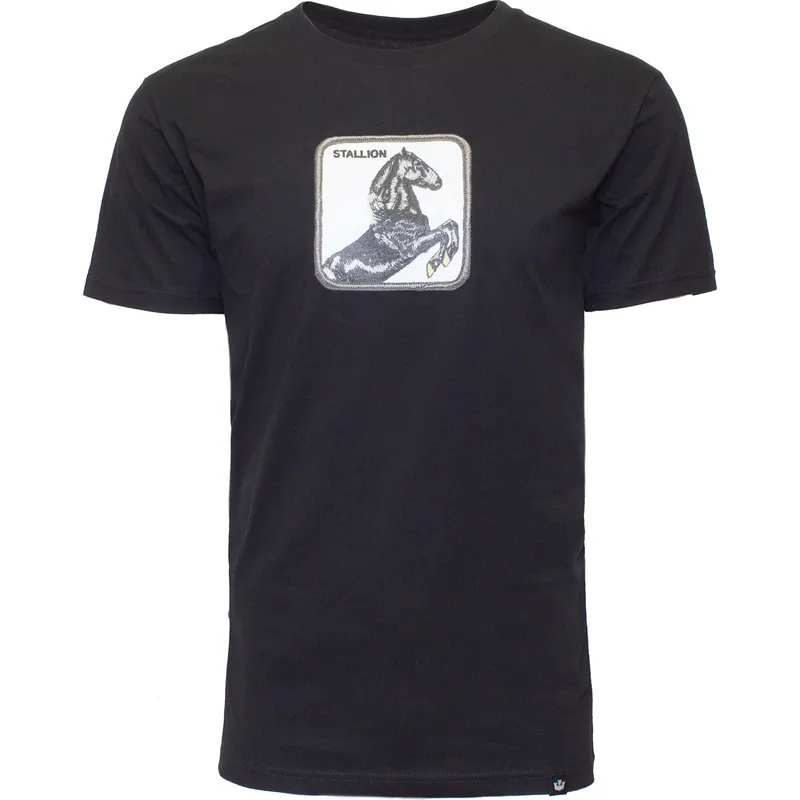 koszulki-krotki-rekaw-czarny-camiseta-manga-corta-negra-caballo-stallion-stud-the-farm-the-farm-de-goorin-bros