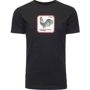 Czarna koszulka z krótkim rękawem z kogutem Cock Coop The Farm od Goorin Bros.
