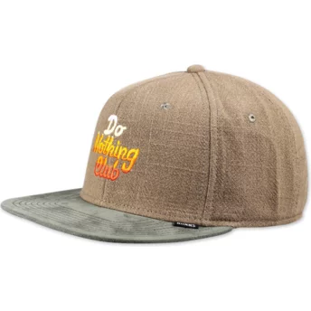 Zielona płaska czapka snapback Do Nothing Club DNC Hippie od Djinns