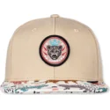 snapback-z-plaskim-daszkiem-bezowy-gepard-linen-rev-od-djinns