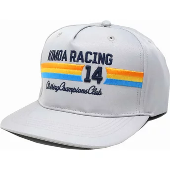 Szara, regulowana, płaska czapka Racing 14 od Kimoa