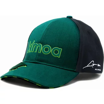 Zielono-czarna, regulowana czapka z daszkiem Fernando Alonso z Aston Martin Formula 1 od Kimoa