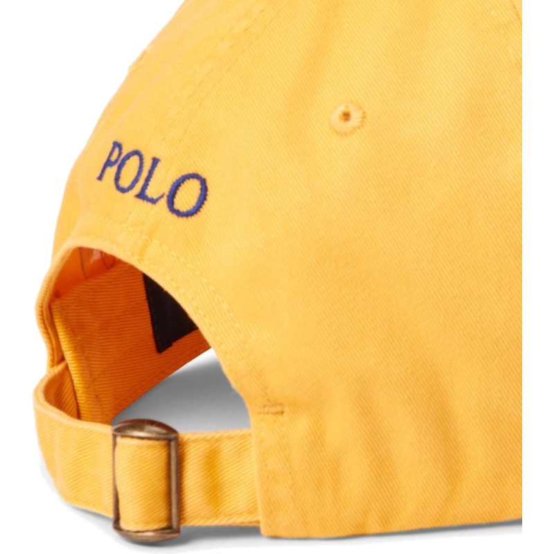 polo-ralph-lauren-curved-brim-blue-logo-cotton-chino-classic-sport-yellow-adjustable-cap
