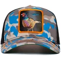 czapka-trucker-kamuflaz-niebieski-bazant-lucky-luck-stays-down-the-farm-od-goorin-bros