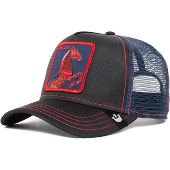 Czapka trucker czarna koń Stallion Trip The Farm od Goorin Bros.