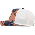 czapka-trucker-pomaranczowo-biala-motyl-majestic-monarchy-of-roses-the-farm-od-goorin-bros