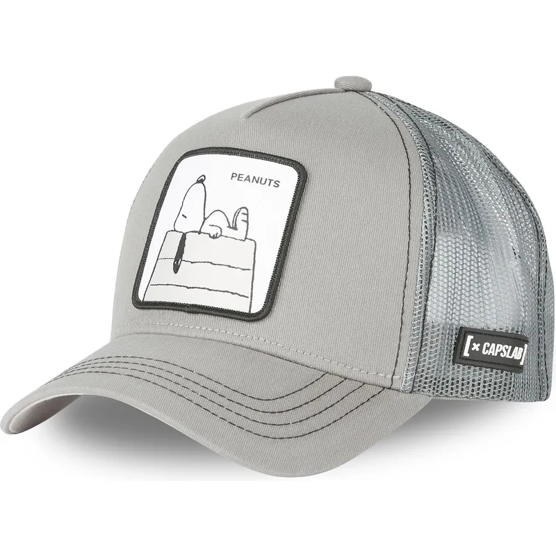 czapki-curva-szary-snapback-snoopy-orzeszki-ziemne-capslab